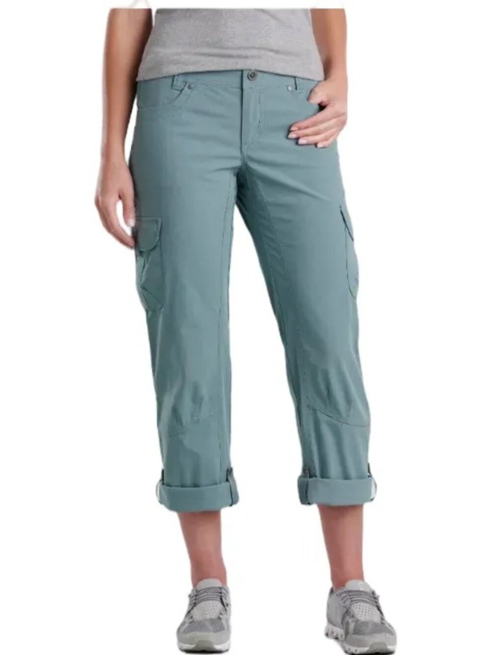 KUHL FreeFlex Convertible Roll Cargo Pants in Eucalyptus SZ 12 SHORT